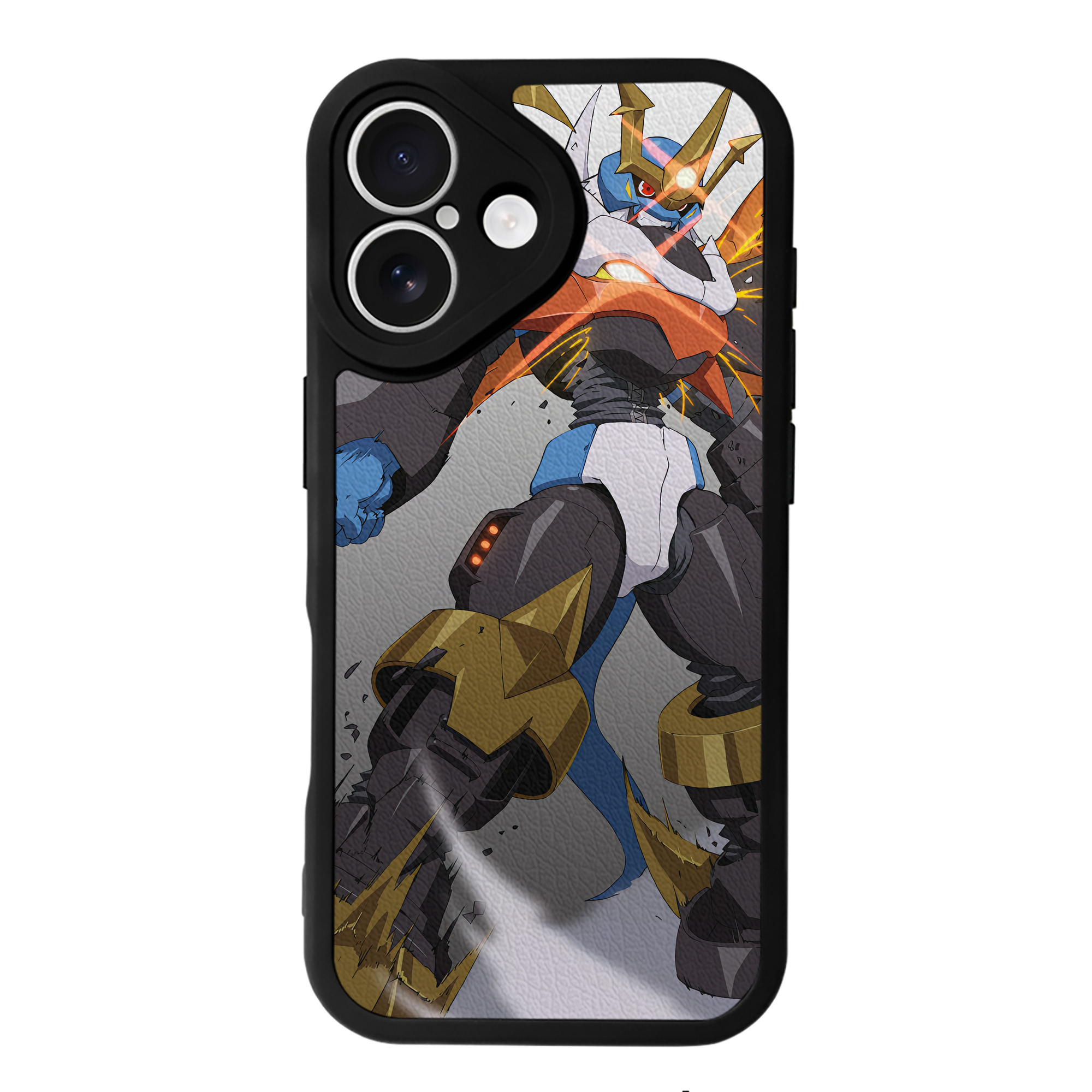 （画像用） Digimon デジタルモンスター/デジモン 【iPhone 16シリーズ対応】シリコンスマホケース（レザー調） 材質：シリコン